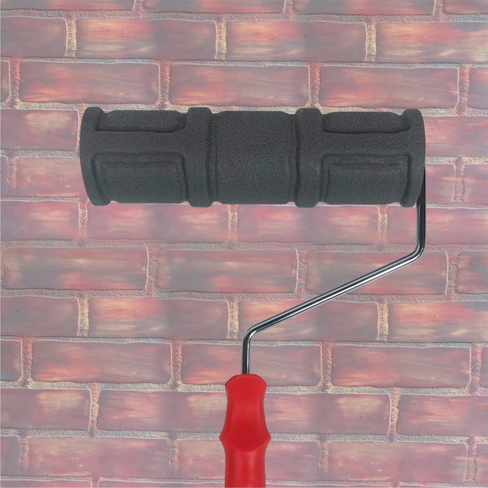 7'' patterned paint rollers for wall decoration, classic brick embossed  texture rubber rollers