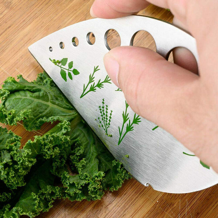 2 PACK Stainless Steel Peeler Vegetable Leaf Stripping Tool LooseLeaf Kale Razor Metal Herb Pealer for Kale, Chard, Collard Green