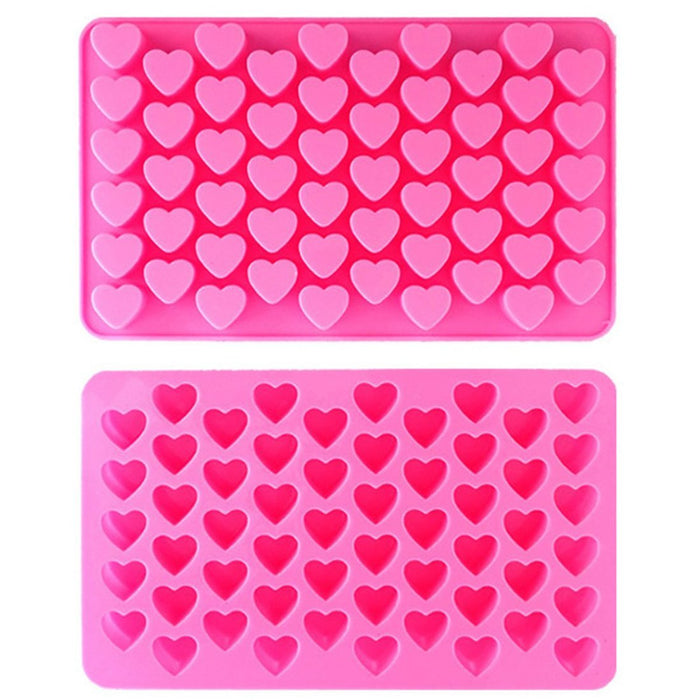 2 Pack Silicone Mini Heart Molds with 2 Droppers Ice Cube Heart Molds Gummy  Heart Molds Mini Heart Shape Mold for Baking Silicone Molds for Candy