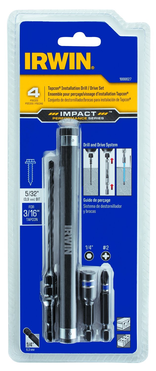 IRWIN Tools 1888627 Impact Performance Series Concrete Screw Drill