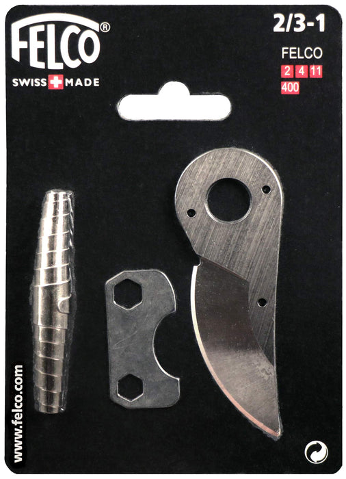 Felco Hand Pruner Replacement Kit (2/3-1) - Spare Blade, Spring, & Adjustment Key for Garden Shears & Clippers