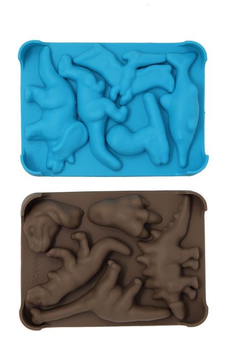 POPBLOSSOM Flexible Silicone Dinosaur Chocolate, Candy, Soap, Ice Cube Tray Mold Silicone Party Maker