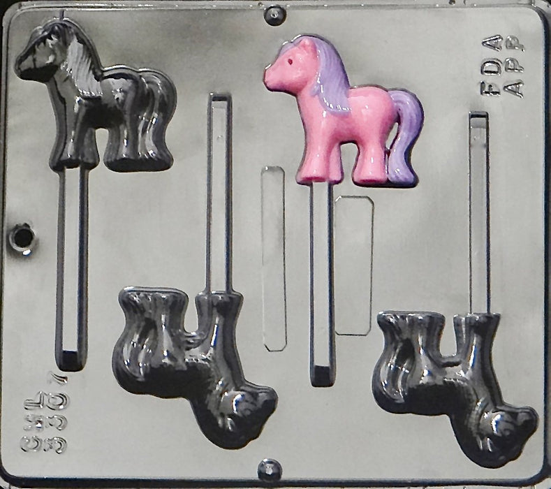 Horse Lollipop Chocolate Candy Mold Western My Little Pony 3307