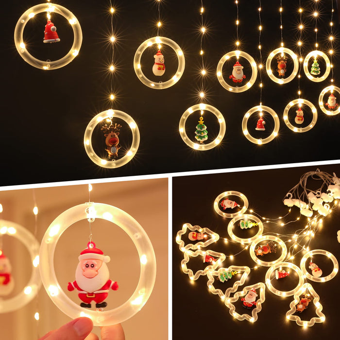 Christmas String Lights, Battery Operated Christmas Window Curtain Lig —  CHIMIYA