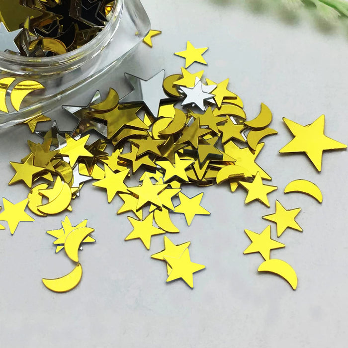 Blue and Yellow Moon and Star Confetti Twinkle Twinkle Little Star Party  Boy Baby Shower Decorations Boy Birthday Party Decorations 
