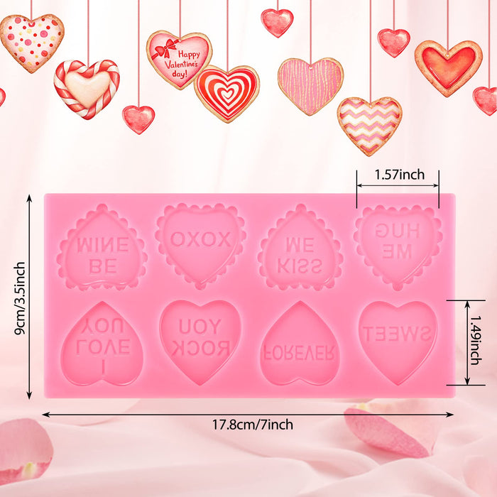 Heart-Shaped Valentine's Day Silicone Baking and Candy Mold, 12