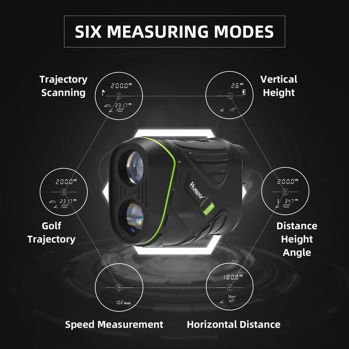Huepar Sport Laser Rangefinder for Golf & Hunting Range Finder  Distance Measuring with High-Precision Flag Pole Locking Vibration Function, Slope Mode Continuous Scan HLR600