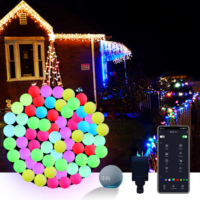 LED Fairy String Lights Dimmable Smart APP Remote Control Music Sync Xmas  Decor