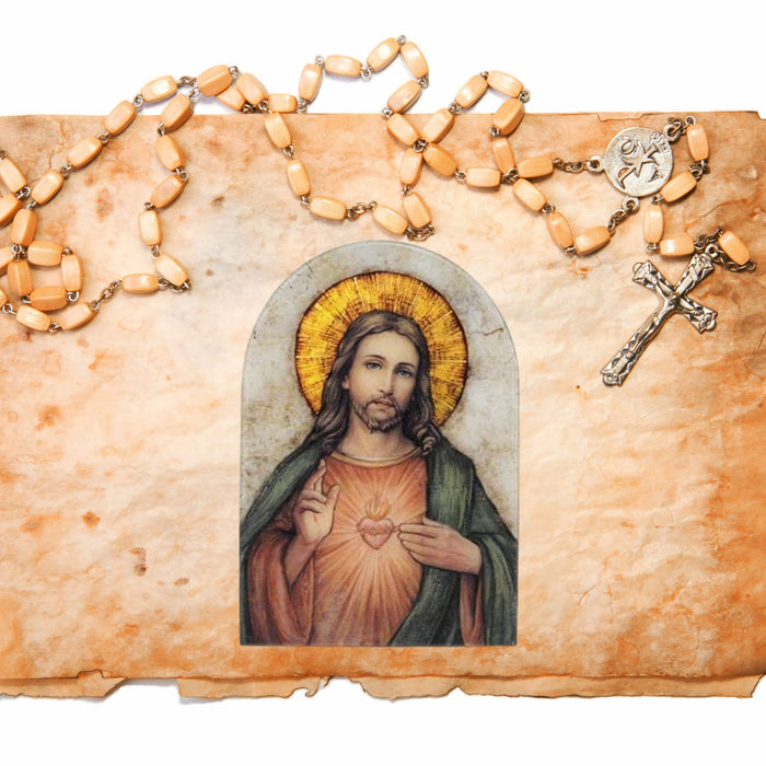 Sacred Heart of Jesus Arched Plaque, Christian Wall Dcor, Religious , 7 Inches