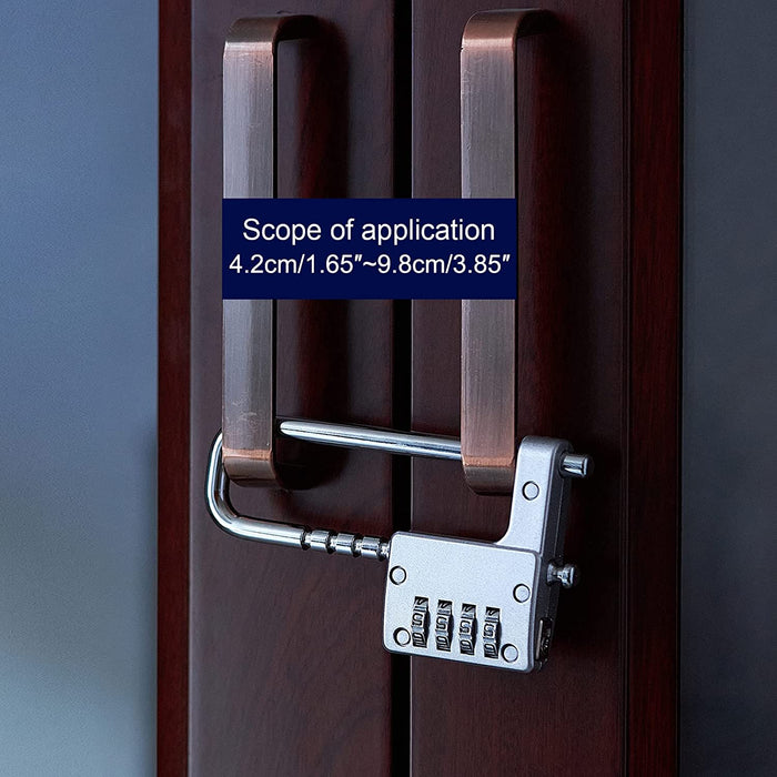 WANLIAN Large Lengthened Beam Locker Cabinet Door Handles Combination Lock Padlock Combination Lock, Gym Lock, 5 Digit Combination Padlock, Safety