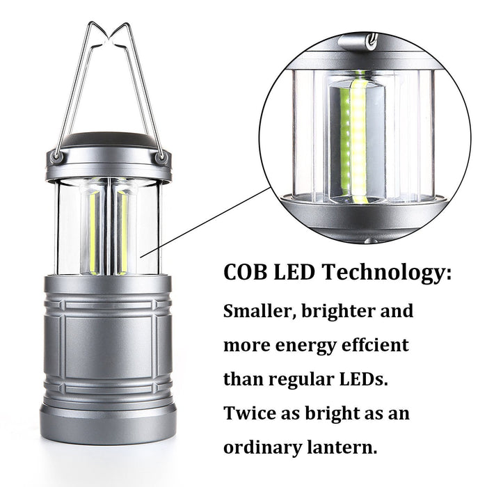 Camping Lantern Battery Powered LED Camping Light Dimmable Water-Resistant  Lantern COB High Brightness for Survival Hiking Fishing Hurricane Snow  Emergency Lighting