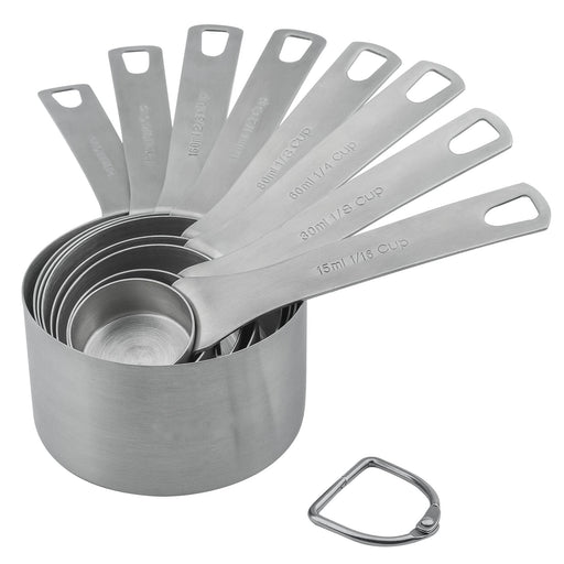 Measuring Cups Set, 18/8 (304) Stainless Steel Measuring Cups, 8 Dry &  Liquid Metric Measurement Cups, Heavy Duty Metal Kitchen Measuring Cups