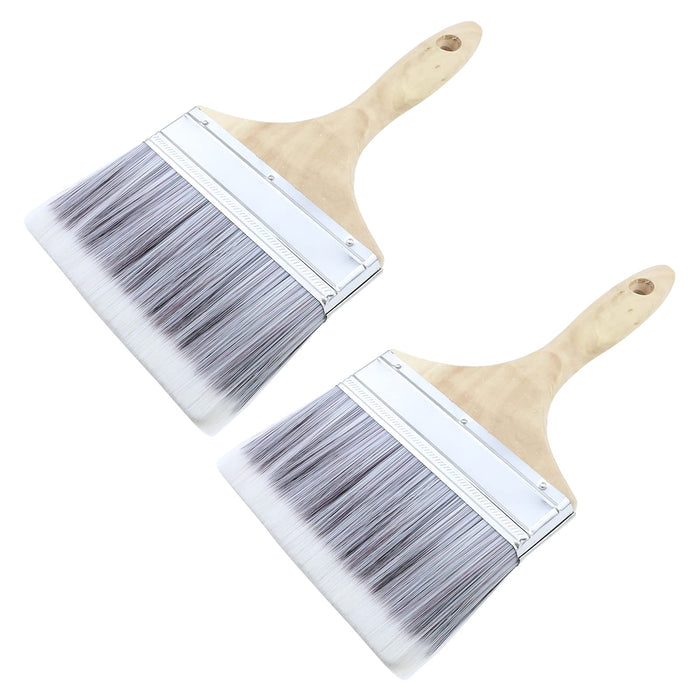 3X 6 inch Wide Bristle Hair Wooden Handle Paint Brush Wall Painting Tool