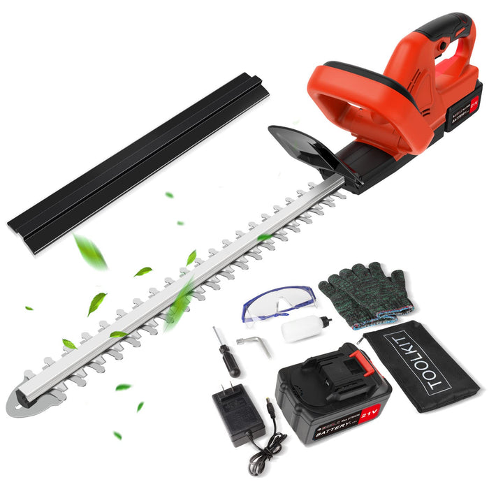  3000mAh Cordless Hedge Trimmer, Electric Bush Trimmer Hedge  Trimmer Cordless with Battery and Charger, 1500 RPM Battery Powered Hedge  Trimmer, 22-Inch Dual-Action Fast Cutting, 3/5 Cut Shrub Trimmer