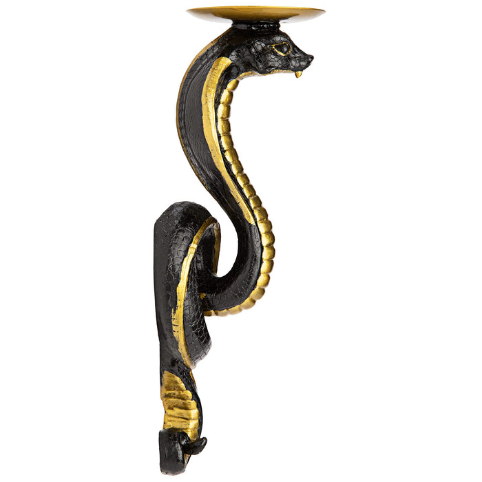 Design Toscano Renenutet The Cobra Snake Goddess Egyptian Wall Sconces, 10 Inch, Set of Two, Full Color