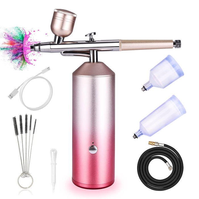 Rechargeable Airbrush Kit, Mini Spray Airbrush Kit with Compressor