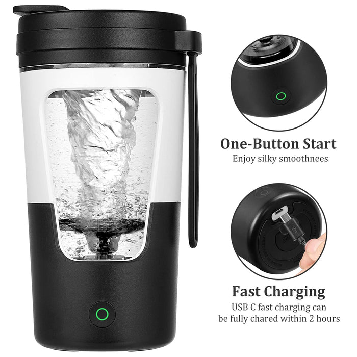 Electric Protein Shaker Bottle, Made With Tritan-BPA Free Usb-Rechargeable Shake, 22oz