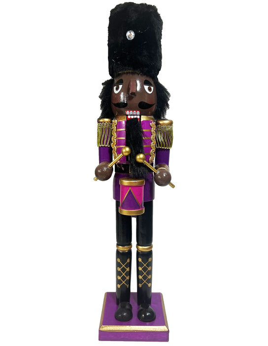 Ethnic African American Traditional King's Drummer Large Unique Decorative Holiday Season Wooden Christmas Nutcracker and Tree Ornament