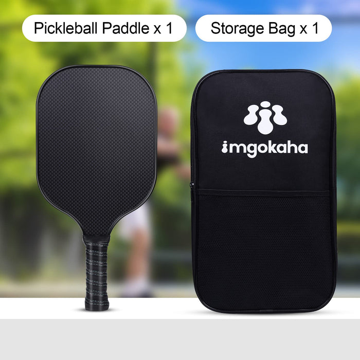 Carbon Fiber Pickleball Set,Pickleball Racket with Honeycomb Core,Pickleball Rackets for Adults,Lightweight Pickleball Racquet with Storage Bag