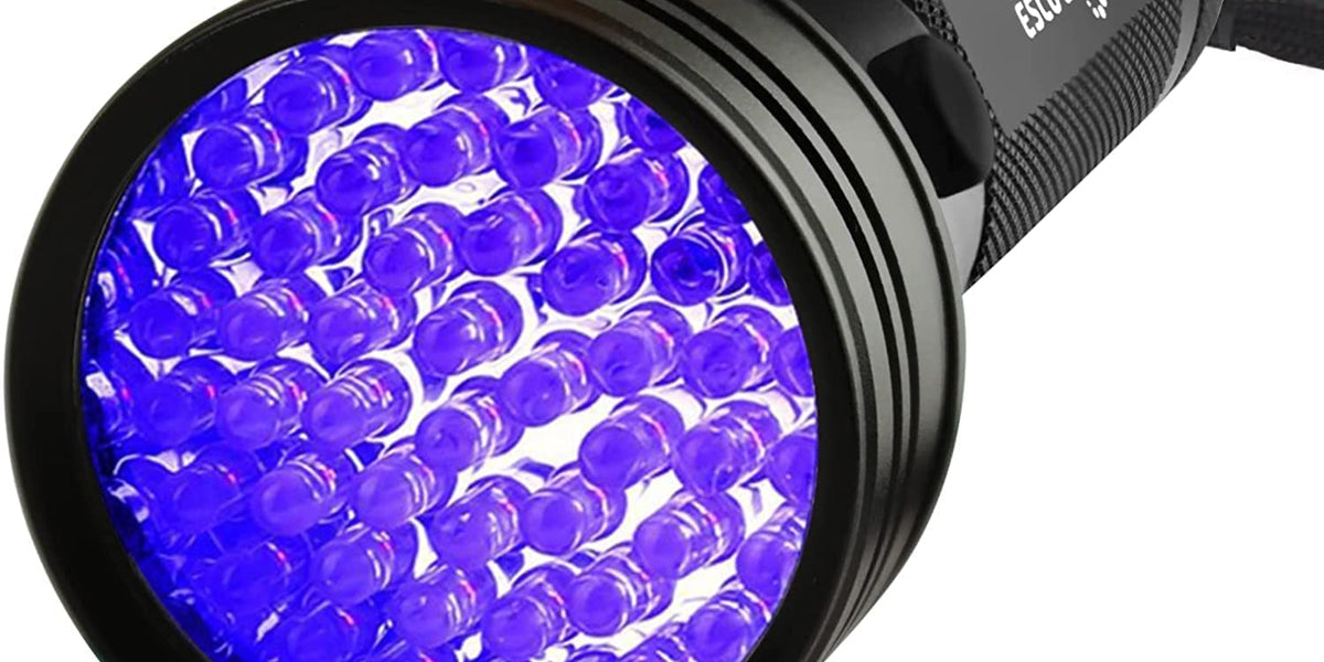  ESCO LITE Escolite UV Flashlight Black Light, 51 LED 395 nM  Ultraviolet Blacklight Detector for Dog Urine, Pet Stains and Bed Bug : Pet  Supplies