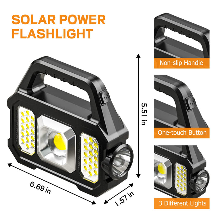Super Bright Portable Flashlight LED Searchlight 3 Mode USB