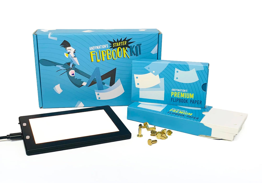 Official Andymation's Flipbook Starter Kit for Kids & Adults with LED —  CHIMIYA