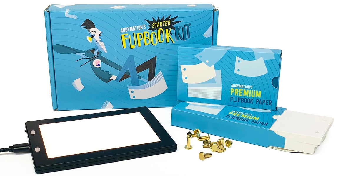 Official Andymation's Flipbook Starter Kit for Kids & Adults with