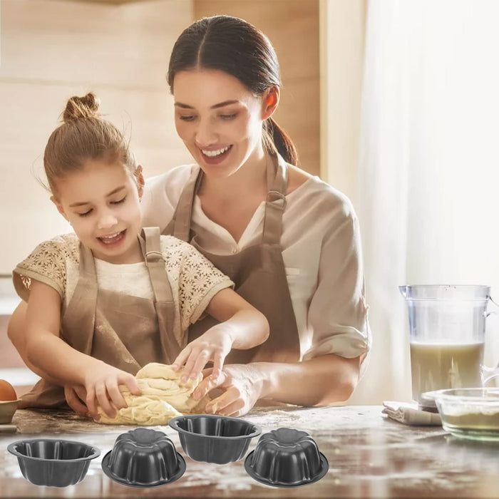  Mini Bndt Cake Pan, Nonstick Brownie Bowl Pan 12-Cavity Fluted  Small Round Cake Tray Shortcake Pan Mold for Fall Baking Thanksgiving  Muffin Bavarois, Carbon Steel Cake Pan: Home & Kitchen