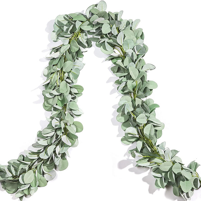15-pack 6.5 Feet Artificial Eucalyptus With Garland Fake Vine Plant