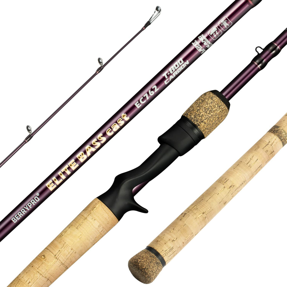 BERRYPRO Surf Rod Pure Carbon Surf Spinning Rod Graphite Surf Fishing Rod  (9'/10'/11'/12')