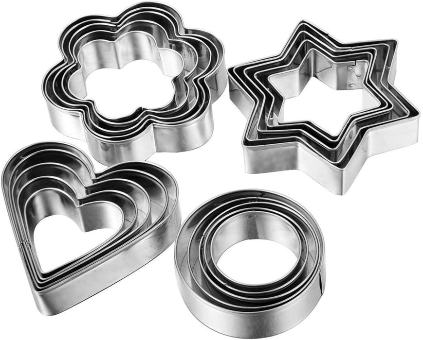 Metal Cookie Cutters Set - 12PCS Star Cookie Cutter Stainless Steel Ro —  CHIMIYA