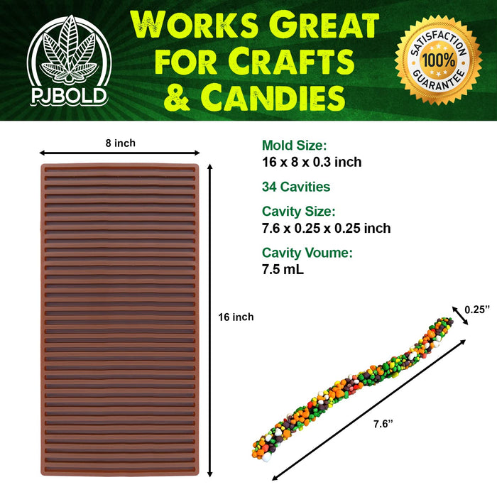 Gummy Candy Rope Mold - 1/3 Sheet Size