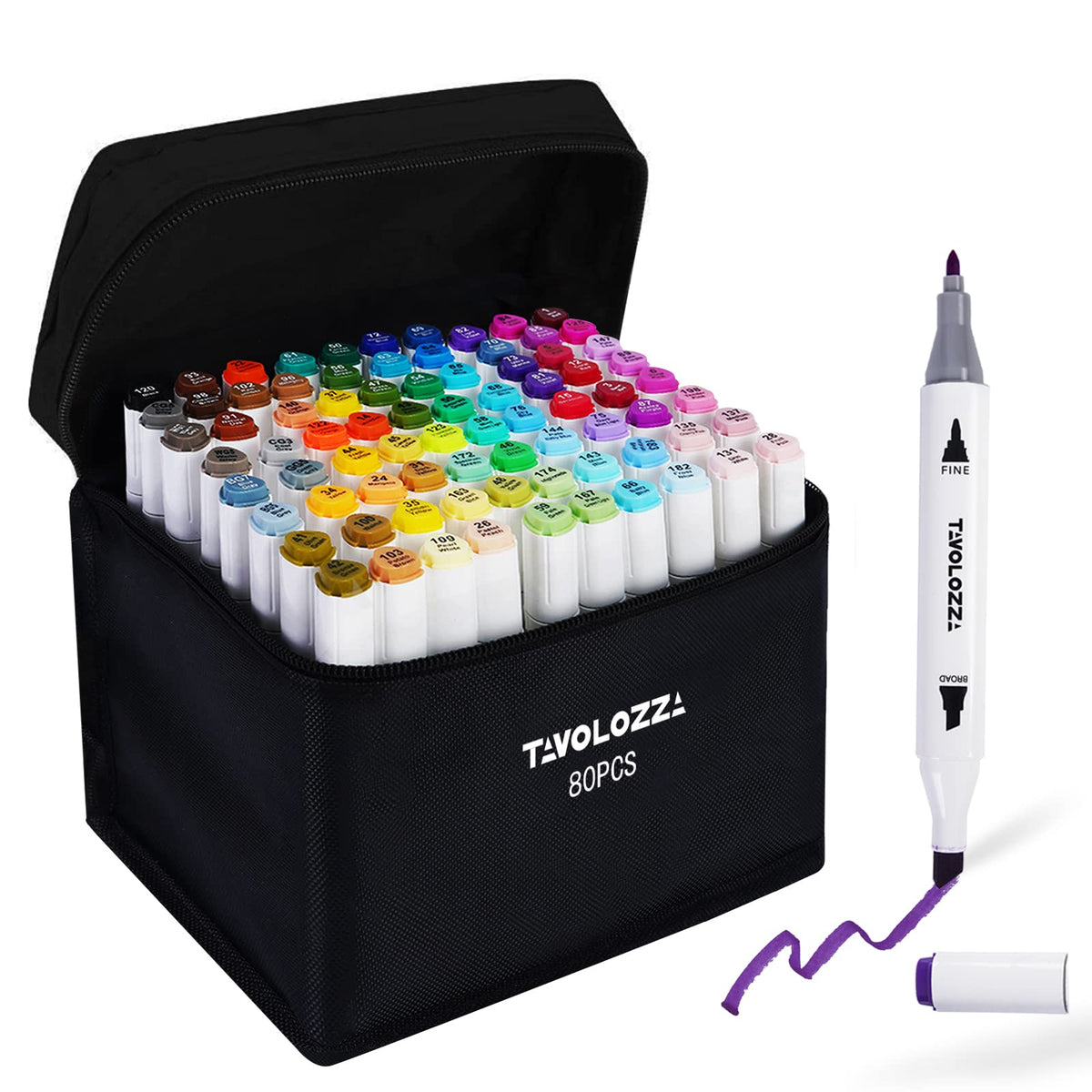 hhhouu 100 Colors Fine Tip Markers Dual Tip Brush Pens Art Markers Set —  CHIMIYA