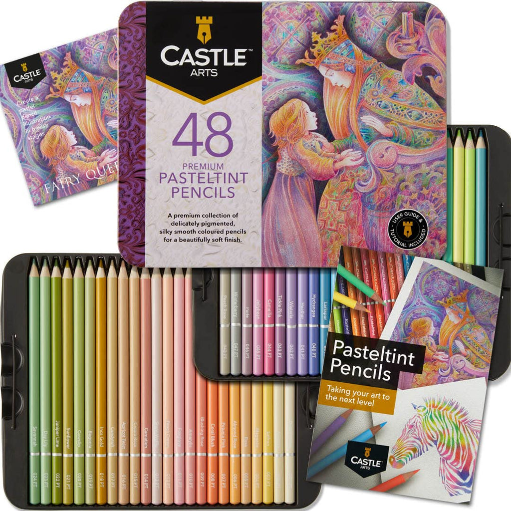 Castle Art Supplies 72 Colored Pencils Set, Quality Soft Core Colored  Leads for Adult Artists, Professionals and Colorists
