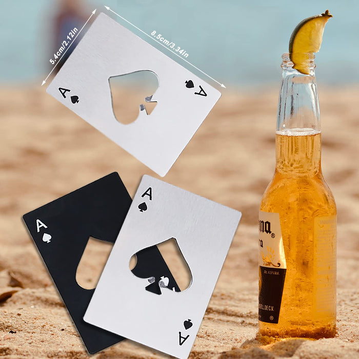 Airoads Ace Of Spades Bottle Opener Credit Card Size Pocker Cap Opener Portable Stainless Steel Can Opener
