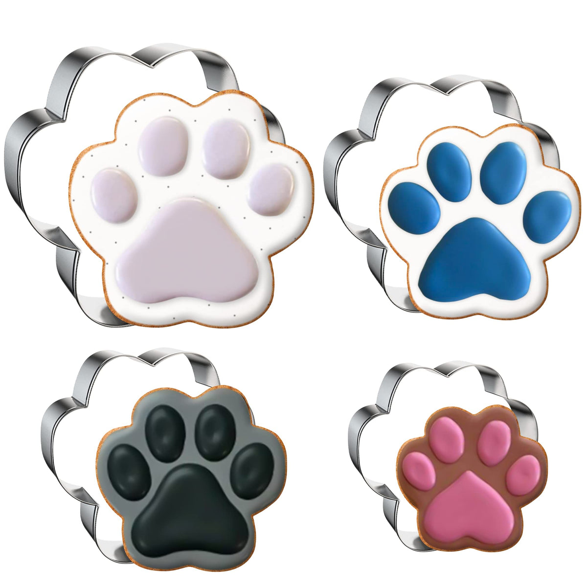 Dog Cookie Cutters Shapes for Treats - 6 Piece Dog Bone and Paw Print —  CHIMIYA