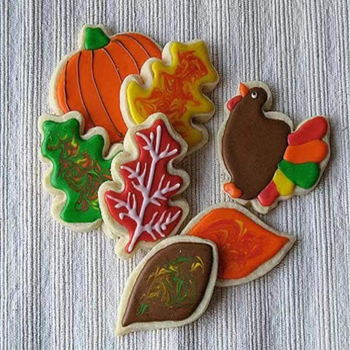 Cookie Cutters Set 8-Pack Thanksgiving Day Metal Stainless Steel Pumpkin Turkey Leaf Squirrel Animal Biscuit Cutting Die Mold