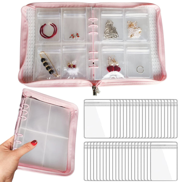 Nelonis Transparent Jewelry Storage Book Jewelry Plastic Zipper Bag Tr —  CHIMIYA