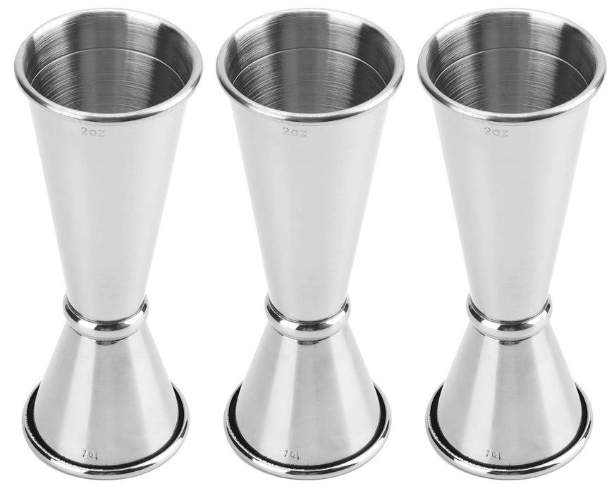  Stainless Steel Measuring Jiggers, Graduated Jigger Cocktail  Jigger Measuring Cup Graduated Cup Graduated Bar Jigger For Liquid  Dry(Silver): Home & Kitchen