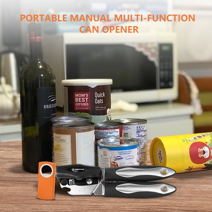 Jar Opener, Manual Jar Opener, Stainless Steel Multi-function Lid