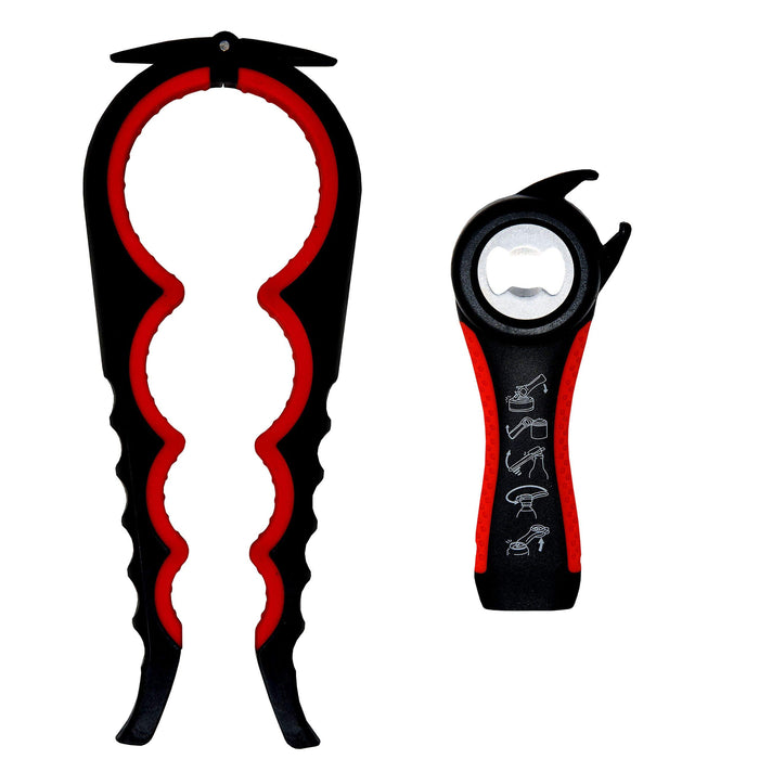 2pcs/set Silicone 5 In 1 Can Opener, Creative Two Tone Multi