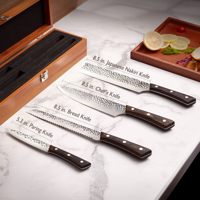 Bfonder Kitchen Knife Sets, 4pcs Chef Knife Sets Professional