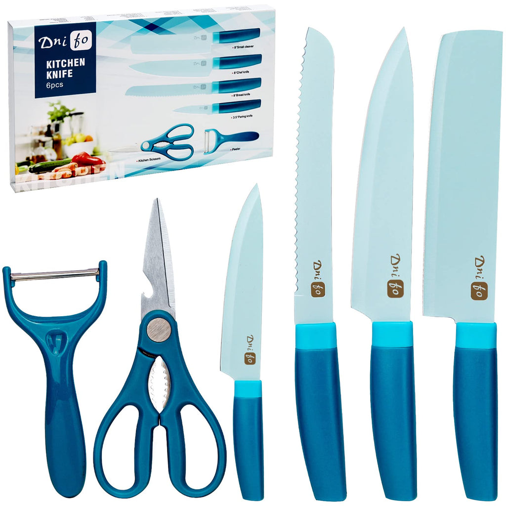 Dfito Kitchen Chef Knife Sets, 3.5-8 Inch Set Boxed Knives 440A