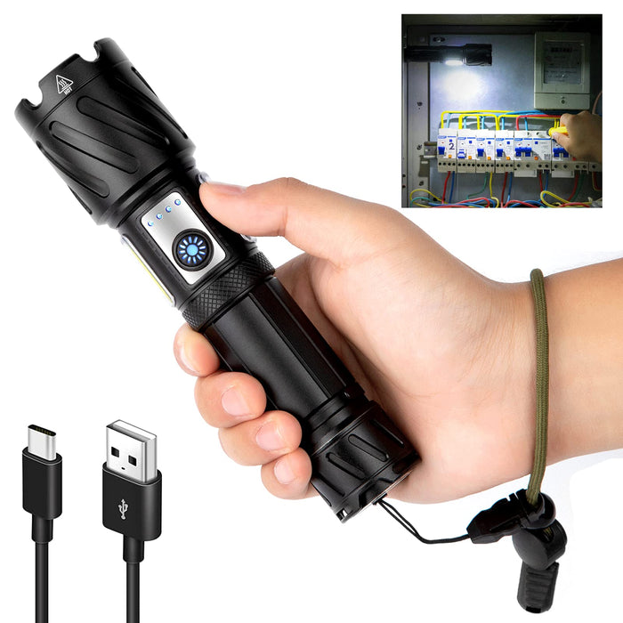 Super Bright LED Torch Tactical Flashlight Lantern Rechargeable LED Light  4-Mode