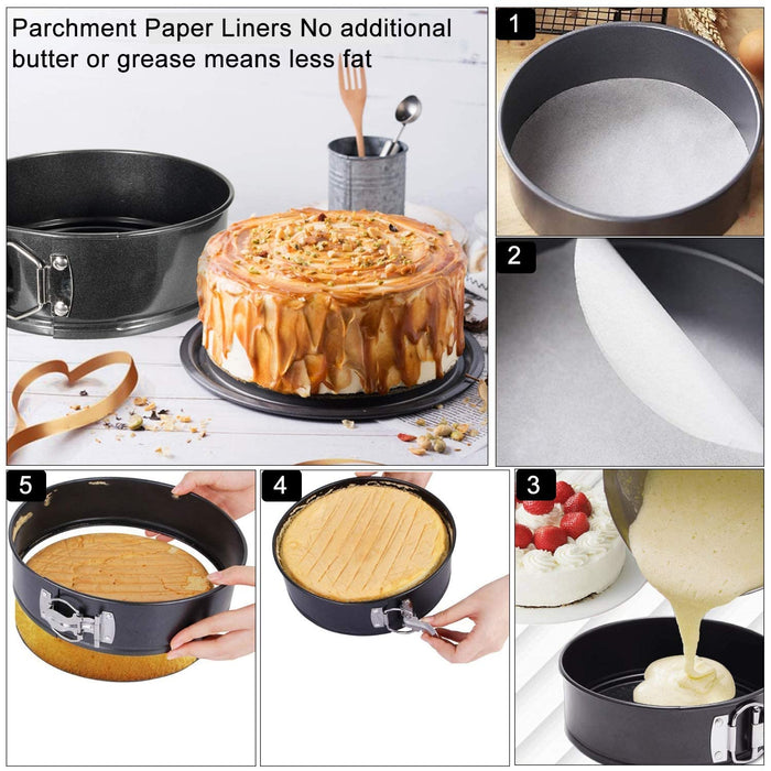 Springform Pan Set of 3 Nonstick 6 8 10 Cake Pans,Leakproof Round Cake Pan Set with 3 Springform Pans,Bakeware Cheesecake Pan,Springform Cake