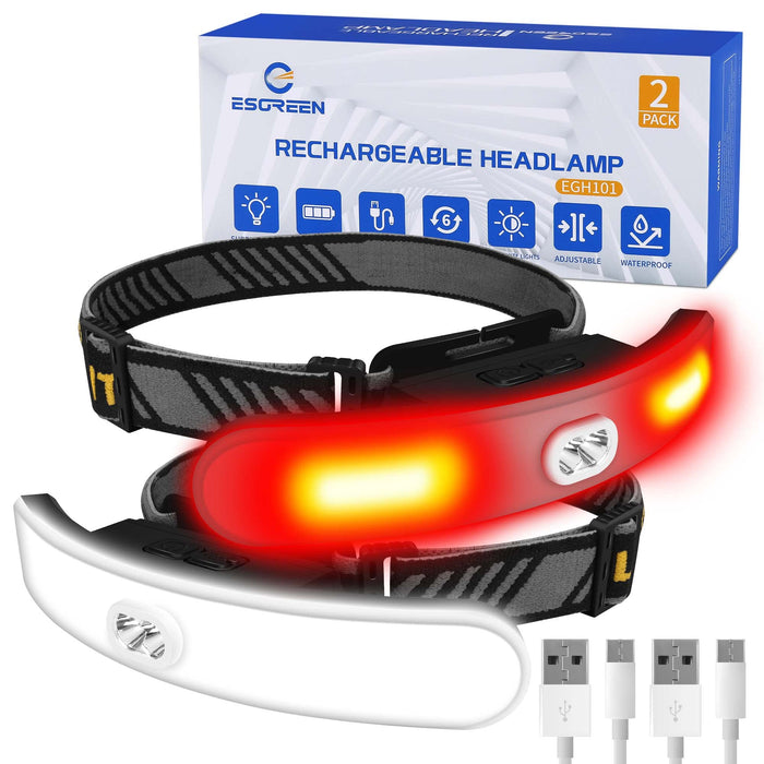  LED Headlamp Flashlight, 2 Pack Rechargeable Headlamp