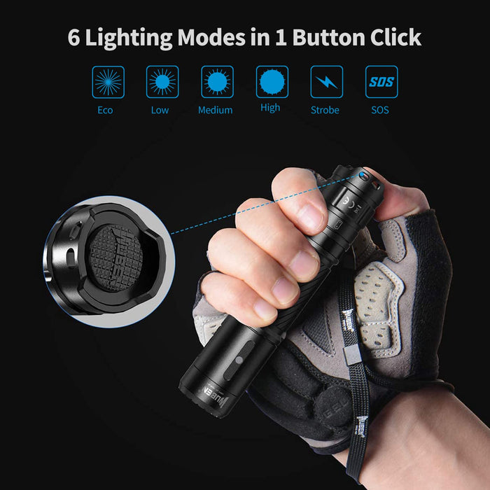 WUBEN C3 Rechargeable Tactical Flashlight Super Bright LED