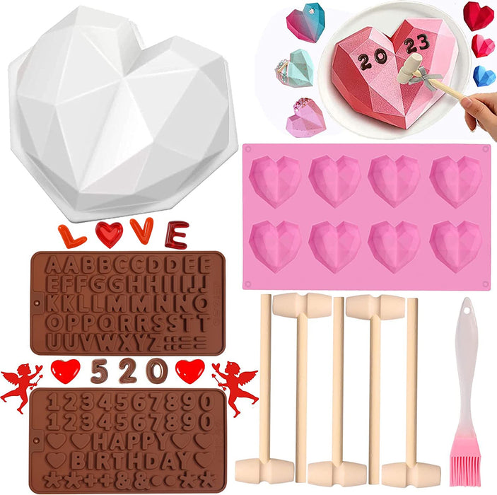 Heart Molds for Chocolate with Hammer, Large Breakable Heart Mold for —  CHIMIYA