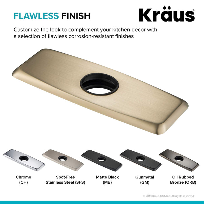 KRAUS Deck Plate for Bathroom Faucet in Brushed Gold, BDP01BG