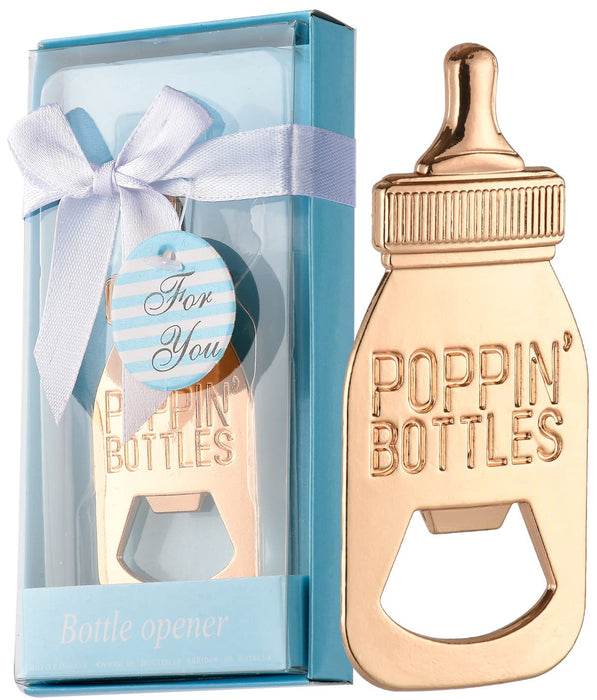 24 pcs Baby Shower s for Guest Supplies Poppin Baby Bottle Shaped Bottle Opener Wedding Favor with Exquisite Packaging Party